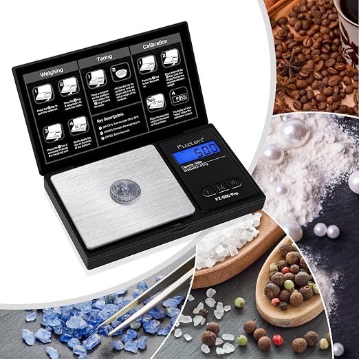 Fuzion Digital Pocket Gram Scale 0.01g x 500g, with 100g Calibration Weight | High Precision, Easy of Use, Tare Function, 6 Modes Ounces Grains, Battery Included, Weighs Jewelry, Coins, Herb, Small Food - Image 6