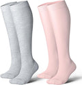 LEVSOX Cotton Compression Socks for Women&Men 20-30mmHg Knee High Cute Support Sock for Nurses Pregnancy Travel by Levsox