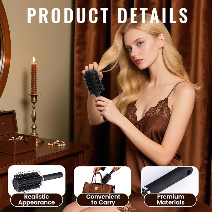 Diversion Safe Hair Brush Secret Safe Can, Hidden Storage for Money, Jewelry, Valuables, Secret Storage Box with Large Hidden Compartment for Travel or Home Use - Black - Image 3
