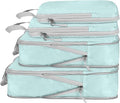 Compression Packing Cubes, Ultralight Packing Cubes for Carry on Suitcase, Travel Packing Essentials for Suitcase Organizer Bags Set, Durable Travel cubes for Luggage (Blue, Set of 4) by XYZLH