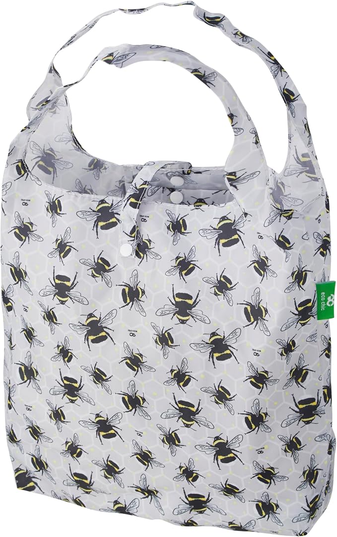 ECO CHIC Foldable Reusable Grocery Bags - Lightweight, Recycled & Reusable Shopping Bag - Waterproof Packable Tote by ECOCHIC