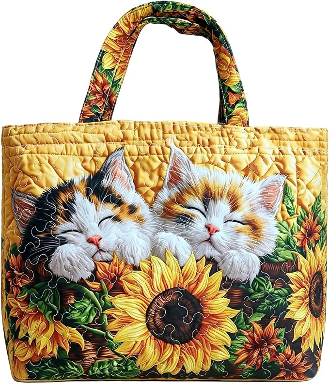 Women's Quilted Tote Bag – Lightweight Large Capacity Foldable for Travel | 20.87" L x 15.75" H by Unknown