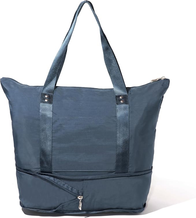 Baggallini Carryall Expandable Lightweight Travel Tote 22" Packable Folding Compact Nylon Washable Weekender w/Luggage Sleeve - Image 14