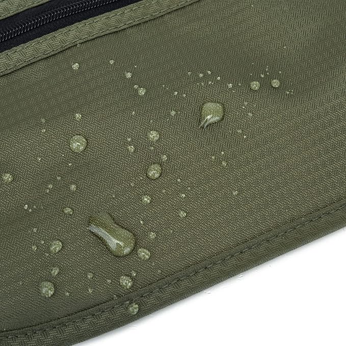 RFID Blocking Money Belt for Men Women, Slim Fanny Pack for Travel，Running,Conceal Waist Wallet for Passport Holder,Phone,Cash(Dark Olive Green) - Image 6