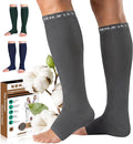 NEWZILL Compression Socks for Women & Men Circulation 20 mmHg, Graduated Open Toe, Cotton Compression Socks for Nurses by NEWZILL