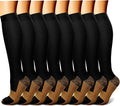 CHARMKING Compression Socks for Women & Men Circulation (8 Pairs) 15-20 mmHg Best Calf Socks Support for Athletic Cycling by CHARMKING