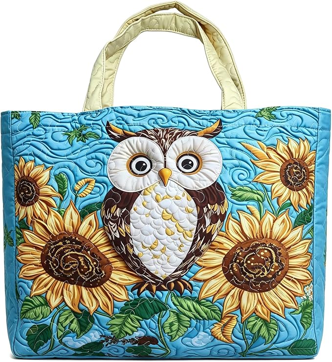 Women's Quilted Tote Bag – Lightweight Large Capacity Foldable for Travel | 20.87" L x 15.75" H by Unknown