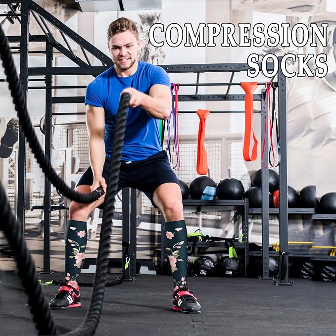 WITHYOU Compression Socks 15-20 mmHg is Best Athletic for Men & Women Running Flight Travel Nurses Pregnant - Image 2