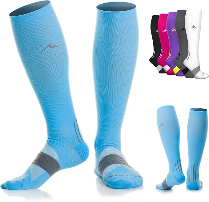 NEWZILL Medical Compression Socks for Women & Men, 20-30 mmHg Knee-High Support for Circulation, All-Day Comfort for Work Travel Running Cycling and Fitness by NEWZILL