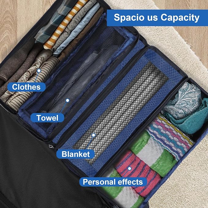 Olosar Suitcase Organizer, Travel Luggage Organizer Portable Hanging Travel Shelves Collapsible Hanging Packing Cubes for Carry on Suitcase - Image 5