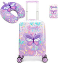 Kid's Luggage Set 2 Piece Suitcase Set 16" Hardside Luggage with Spinner Wheels Girls Carry on Toddler Travel Rolling Suitcase with Neck Pillow Airline Approved by Unknown