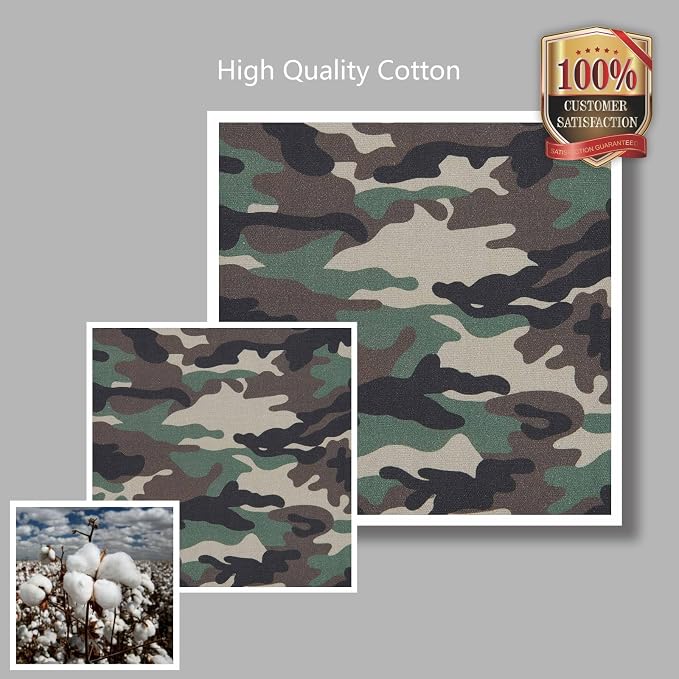 TOPDesign 1-Pack Canvas Tote Bag with an External Pocket, Reusable Grocery Shopping Bag, Top Zipper Closure, Daily Essentials (Camo) - Image 7