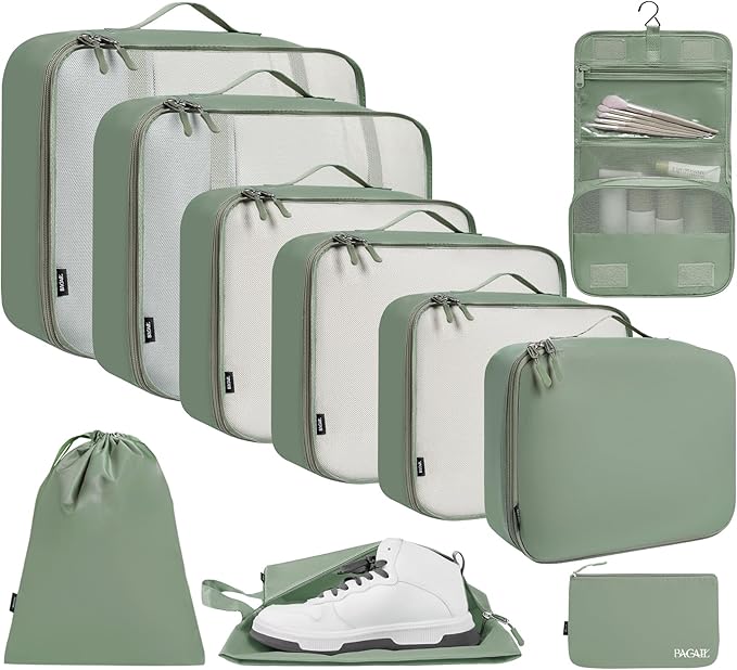 BAGAIL 6 Set/8 Set/10 Set Packing Cubes Various Sizes Packing Organizer for Travel Accessories Luggage Carry On Suitcase by BAGAIL