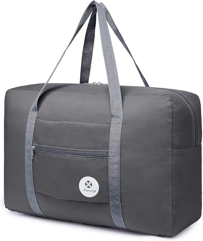 For Spirit Airlines Personal Item Bag Foldable Travel Duffel Bag Tote Carry on Luggage Duffle Overnight for Women and Men by Narwey