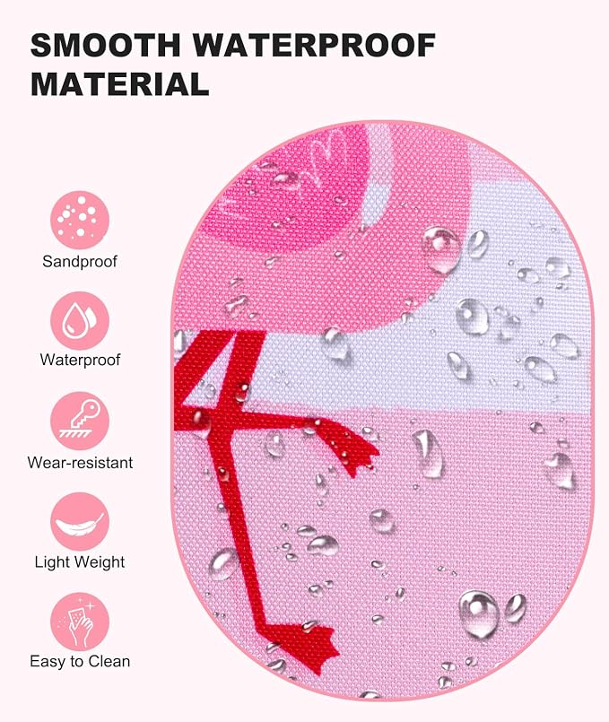 ISEYOU Extra Large Beach Bag Waterproof Beach Totes Bags for Women, Lightweight Foldable Pool Bag with Zipper Wet Compartment - Image 3