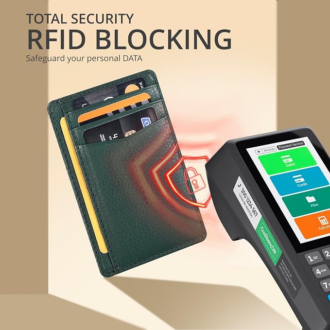 Oak Leathers Minimalist Slim Leather Wallet - RFID Card Holder - Image 5