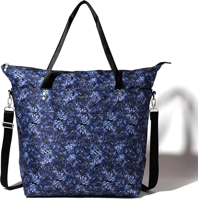 Baggallini Carryall Tote - Lightweight Nylon Zipper Top Weekender Travel Beach Bag w/Luggage Sleeve - Image 15