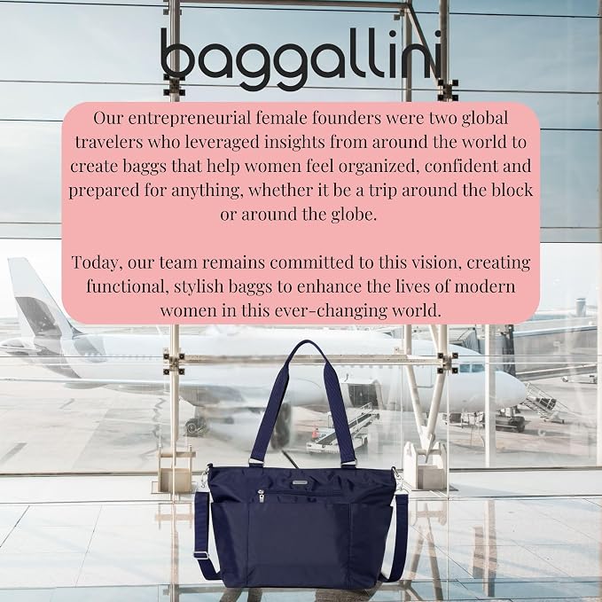 Baggallini Essential Laptop Tote - Work Tote Bag with Laptop Sleeve - Lightweight Travel Crossbody Shoulder Bag for Women - Image 8