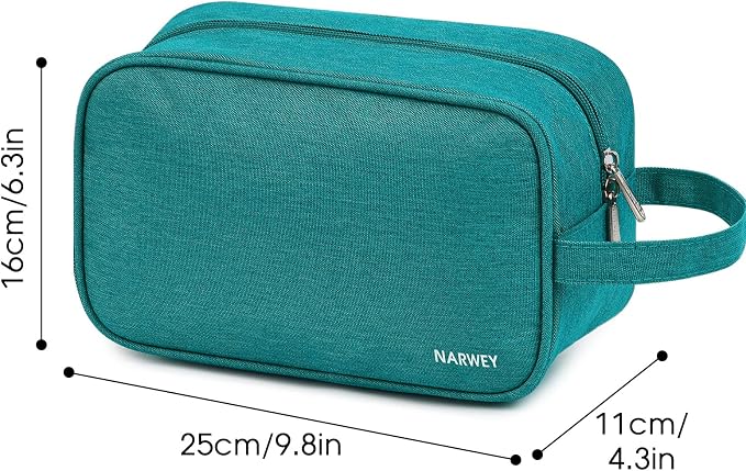 Narwey Travel Toiletry Bag for Women Traveling Dopp Kit Men Travel Bag for Toiletries Cosmetic Bag Makeup Bag Medicine Bag for Traveling (Teal) - Image 6