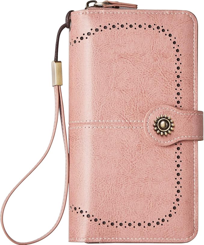 TFKGS Wallet for Women RFID Blocking Leather Large Capacity Card Holder Ladies Phone Clutch Travel Long Purse Wristlet | RFID Blocking - Image 7