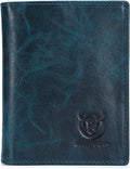 BULLCAPTAIN Large Capacity Genuine Leather Wallet for Men QB-027 | Bifold Wallet,RFID Blocking,Credit Card Holder,15 Card Slots,Special Expandable Design,gift choice by Bullcaptain