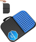 Gel Travel Seat Cushion, Portable Airplane Seat Cushion, 14.5" x 10.5" Foldable for Airplane Seats, Office Chair, Camping, Bleachers, Flights, Commute by AirbrushofRexley