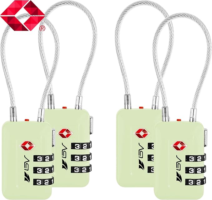 TSA Accepted Luggage Travel Lock, Set-Your-Own Combination Lock for School Gym Locker, Luggage Suitcase Baggage Locks, Filing Cabinets, Toolbox, Case (Mint Green, 4 Pack) - Image 2