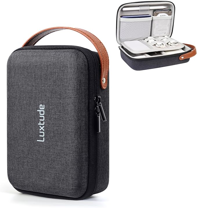 Tech Organizer Travel Case, Portable Electronics Organizer | Hard Shell Zipper Case for Charging Cables, Power Banks and Other Travel Essentials (External Size 8.5 x 5.9 x 2.5 Inch) by Luxtude