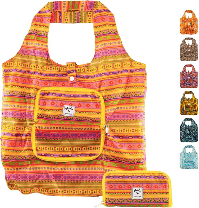 Pacca Packable Tote Bag Travel Shopping Bag Foldable Tote Bag for Travel, Grocery, Beach, Cruise Ultra Light Tote by Pacca
