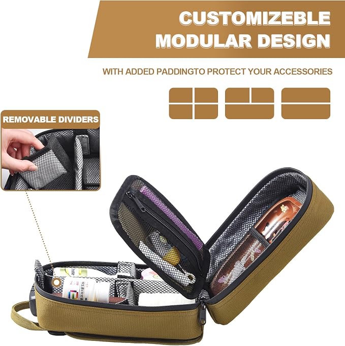 Storage Bag with Combination Lock Travel Medicine Lock Box Carbon Lined Tactical Molle Pouch Mini Money Organizer Container Case - Image 5