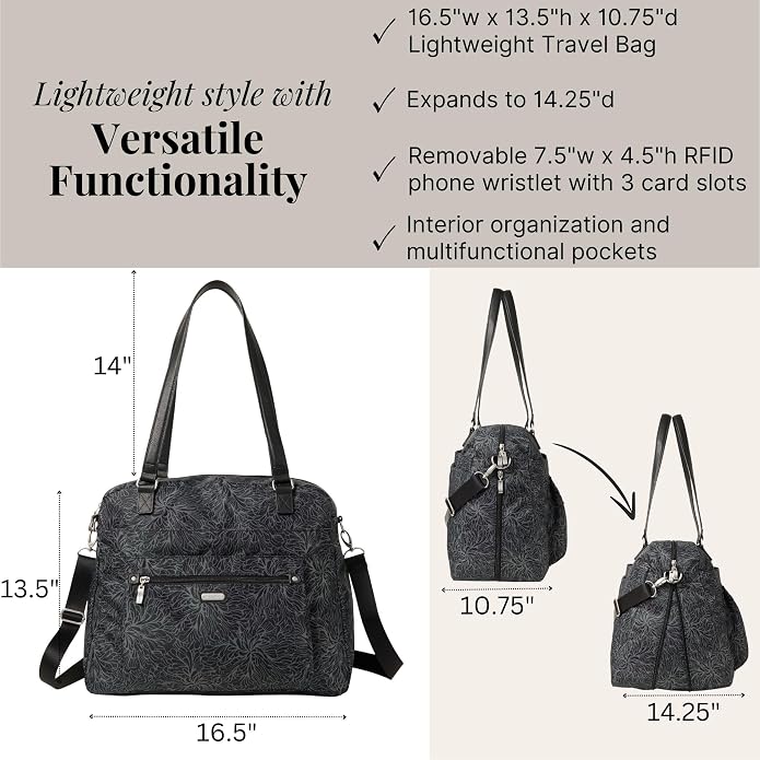 Baggallini Overnight Expandable Laptop Tote with RFID Phone Wristlet - Image 5