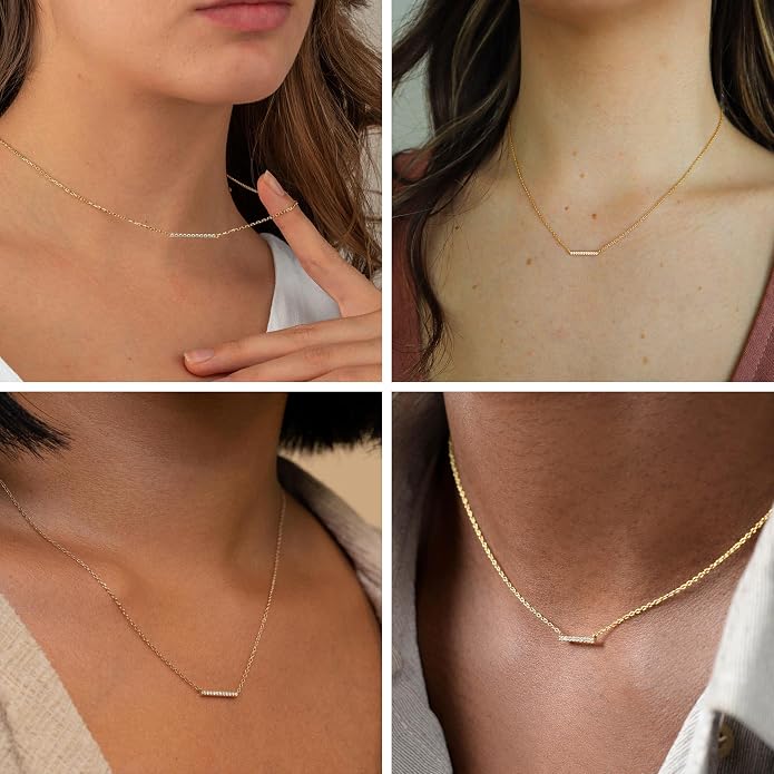Gold Necklace for Women, Dainty Charm Pendant Necklace Jewelry Gift | 14K Gold Plated, Cute, Delicate, Adults, Non Tarnish, Hypoallergenic, Accessories - Image 3