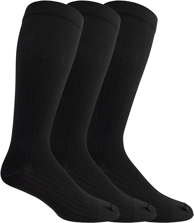 Dr. Scholl's Men's Graduated Compression Over the Calf Socks - 2 & 3 Pair Packs - Comfort Fatigue Relief by DrSchollsSocks