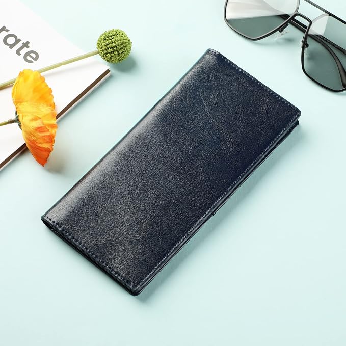 Ultra Slim Thin Leather Women Wallet RFID Blocking Credit Card Holder Bifold Long Ladies Billfold - Image 7