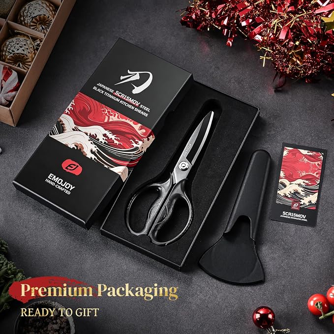 Titanium Kitchen Scissors, Japanese 5Cr15MoV Steel, Detachable | Food-grade stainless steel, Take-apart blades, Magnetic Storage Sleeve, Dishwasher Safe - Image 9