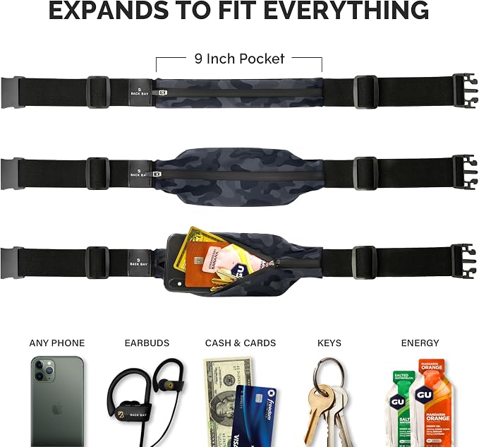 No-Bounce Slim & Secure Running Belt, Fits ALL Phones, Keys, Cards, Gels | Comfortable for Long Runs, Running Waist Pack for Men, Slim Running Belt Fanny, Comfortable for Long Runs, Adjustable Sizing - Image 6