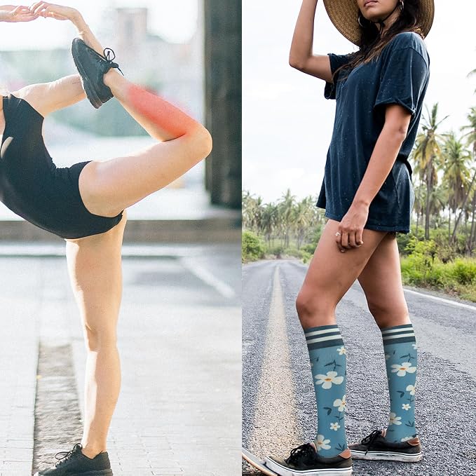 fenglaoda Compression Socks for Women Men Support Circulation 6 Pairs Socks For Nurse, Travel, Flight - Image 5