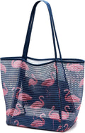 KALIDI Beach Mesh Tote Bag, Casual MAX 23L Summer Foldable Hobo Bag Women | Sandproof Widen Strap Large Shoulder Bag For Lake Pool Vacation Travel Picnic Grocery Market Shopping Carrier by KALIDI