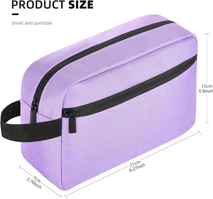 Icramsy Travel Toiletry bag Toiletry bag for women men Hanging Cosmetic bag Travel accessories for Women Men (Purple) - Image 2