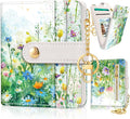 Jogjam Floral Green Rfid Women Wallet, Small Slim Thin Credit Card Holder | PU Leather Bifold Cash Zipper Coin Pocket ID Window, for Female Ladies Teen Girls Girly Gifts by Jogjam