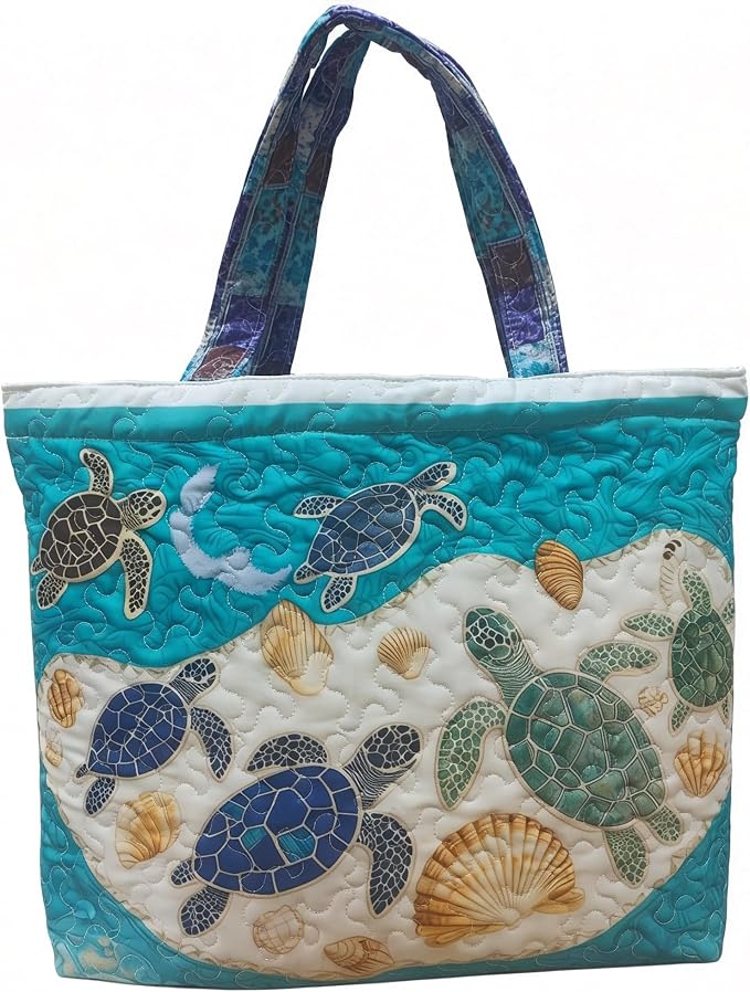 Women's Quilted Tote Bag – Lightweight Large Capacity Foldable for Travel | 20.87" L x 15.75" H by Unknown