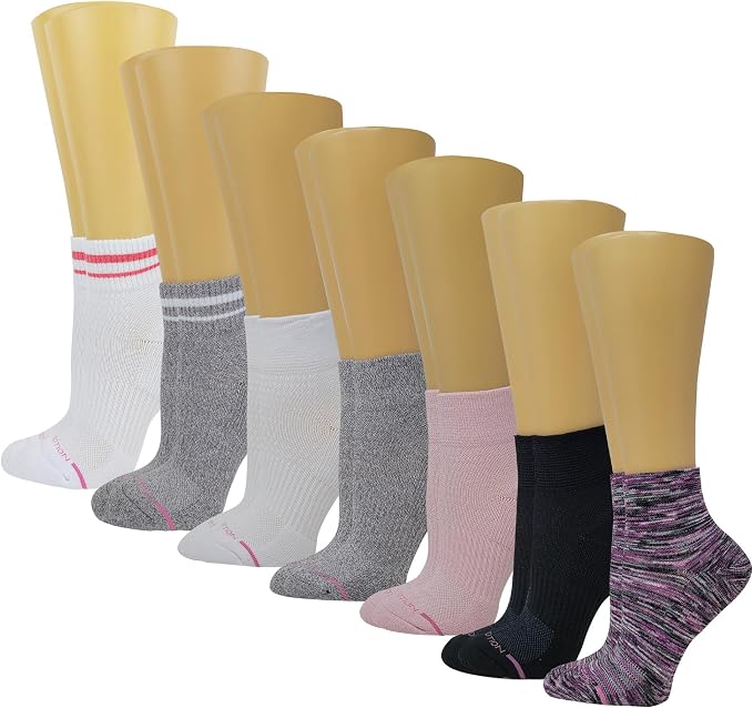 Dr. Motion Compression Quarter Socks For Women With Enhanced Cushion And Breathable Arch Support 6 Pairs - Image 4
