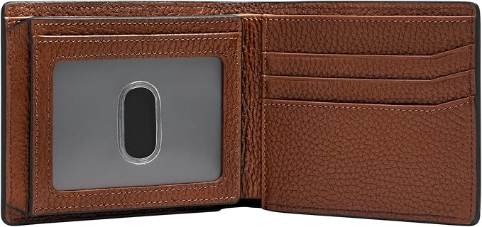 Fossil Men's Wallet, Huntington Leather Bifold Flip ID Wallet for Men, Medium Brown - Image 2