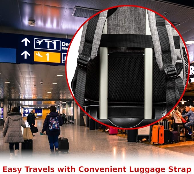 Travel Laptop Backpack, Business Anti Theft Slim RFID Blocking pocket Durable 15.6 Inch Laptops Backpack, USB Charging Port, Water Resistant College Laptop Bag - Image 4