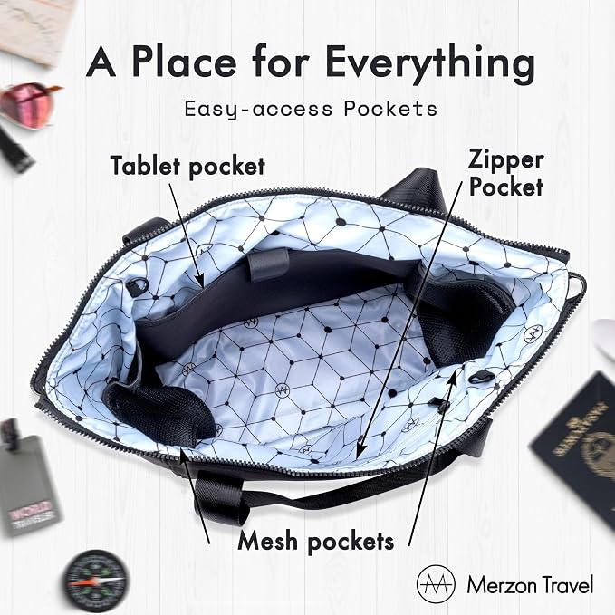 All Day Duffle | 11L | Fits 11-Inch Tablet | NTB-713 Black | Sturdy Neoprene, 12.0 Inches x 6.0 Inches x 7.5 Inches, Travel, Gym, Tote, Fits Under Airline Seat, TSA Friendly - Image 4