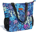 ESVAN Original Floral Water Resistant Large Tote Bag Shoulder Bag for Gym Beach Travel Daily Bags Upgraded by ESVAN