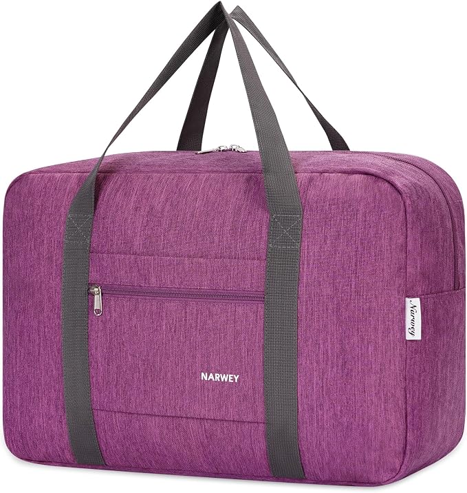 For Spirit Airlines Personal Item Bag Foldable Travel Duffel Bag Tote Carry on Luggage Duffle Overnight for Women and Men by Narwey