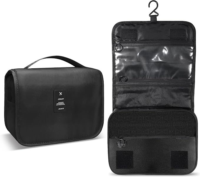 Portable Hanging Toiletry Bag for Travel, Small Multifunctional Makeup Cosmetic Bag for Women, Waterproof Travel Toiletries Organizer, Shower Bathroom Pouch with Hook for Gym, Camping, Business Trips by Unknown