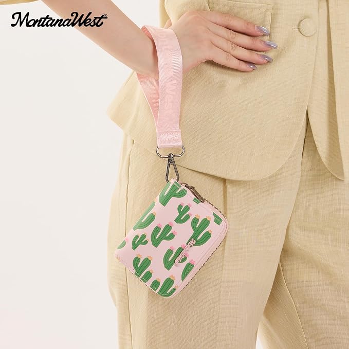 Montana West Wallet for Women Cactus Print Wristlet Wallet with Rfid Blocking Lining Minimalist Lightweight & Easy to Carry - Image 3