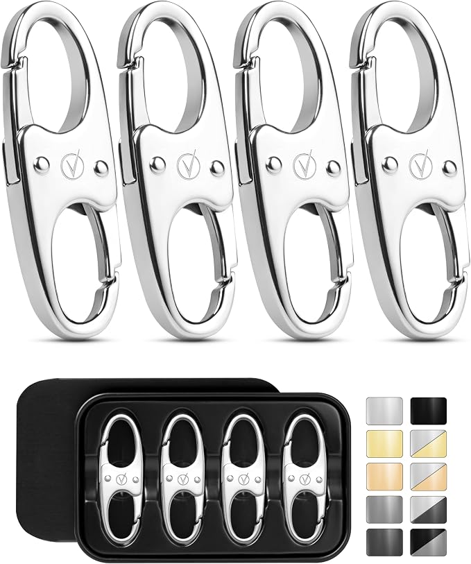 Vantamo Premium 4 Zipper Clips Anti Theft for Backpack, Luggage & Purse, Pull Replacement Zipper Locks, Purse Clip for Travel by Vantamo